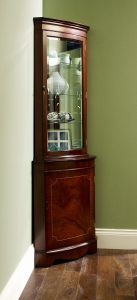 Reproduction Bow Corner Display Cabinet Display Cabinet And Welsh pertaining to measurements 800 X 1758