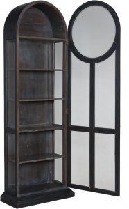 Round Top Display Cabinet Manor Graystone Heritage Dark Gray for size 884 X 1429