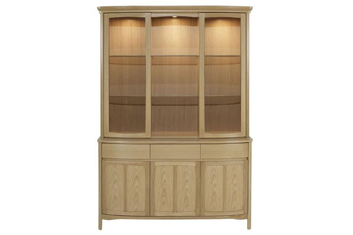 Shades Oak Display Cabinet within size 1200 X 800