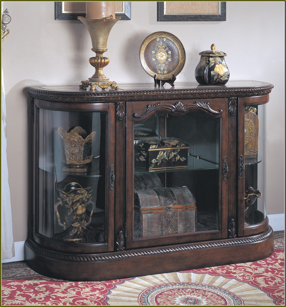 Short Curio Display Cabinet Edgarpoe regarding sizing 1214 X 1303