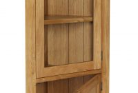 Shrewsbury Solid Chunky Wood Rustic Oak Glass Fronted Corner Display with regard to size 2214 X 5364