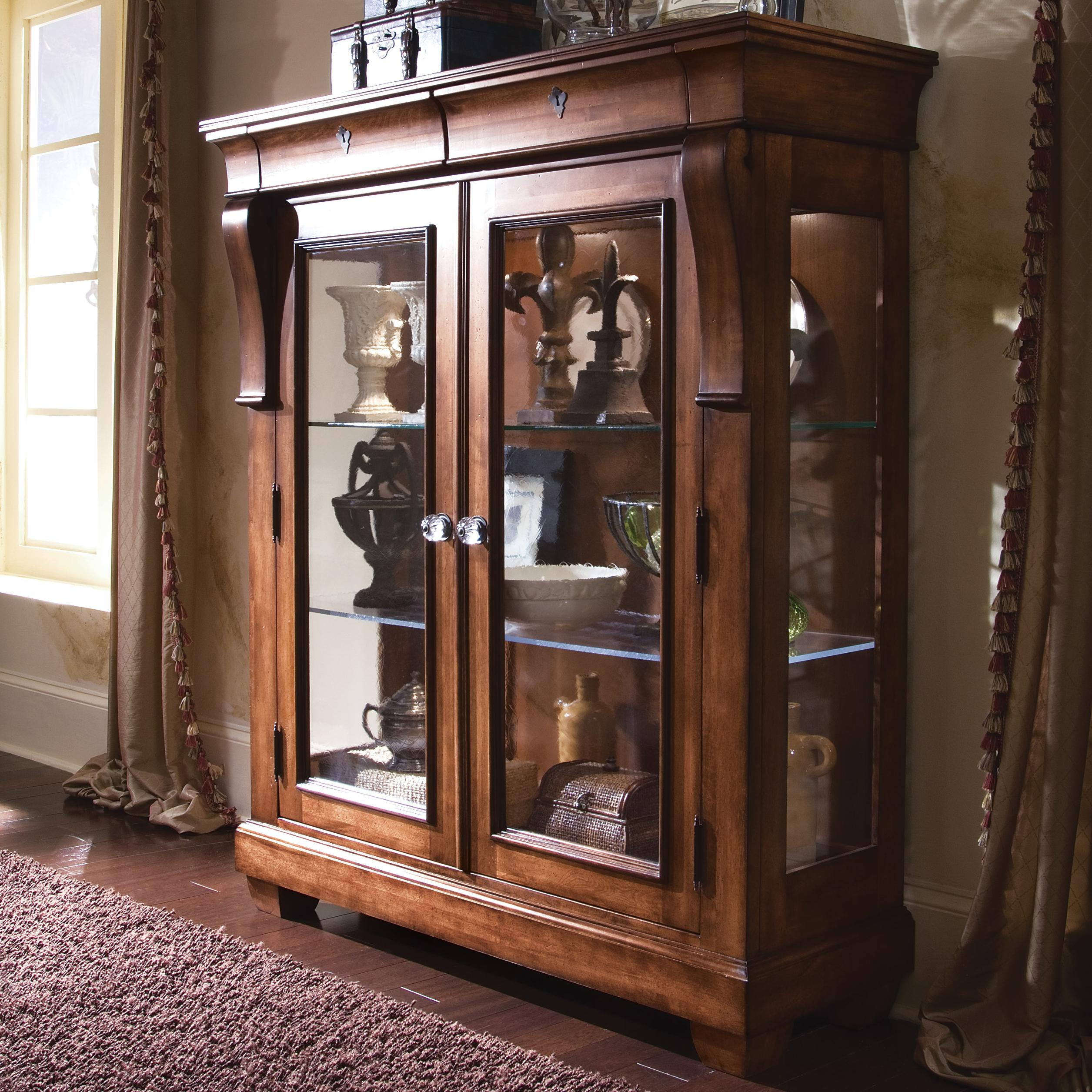 Small Square Wood Freestanding Display Cabinet With Glass Doors And in proportions 2511 X 2511