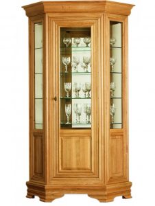 Solid Oak Hexagonal Display Cabinet 1 Door Solidwoodexpert with size 1000 X 1330