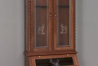 Solid Wood Gun Cabinet With Deer Design regarding size 800 X 1174