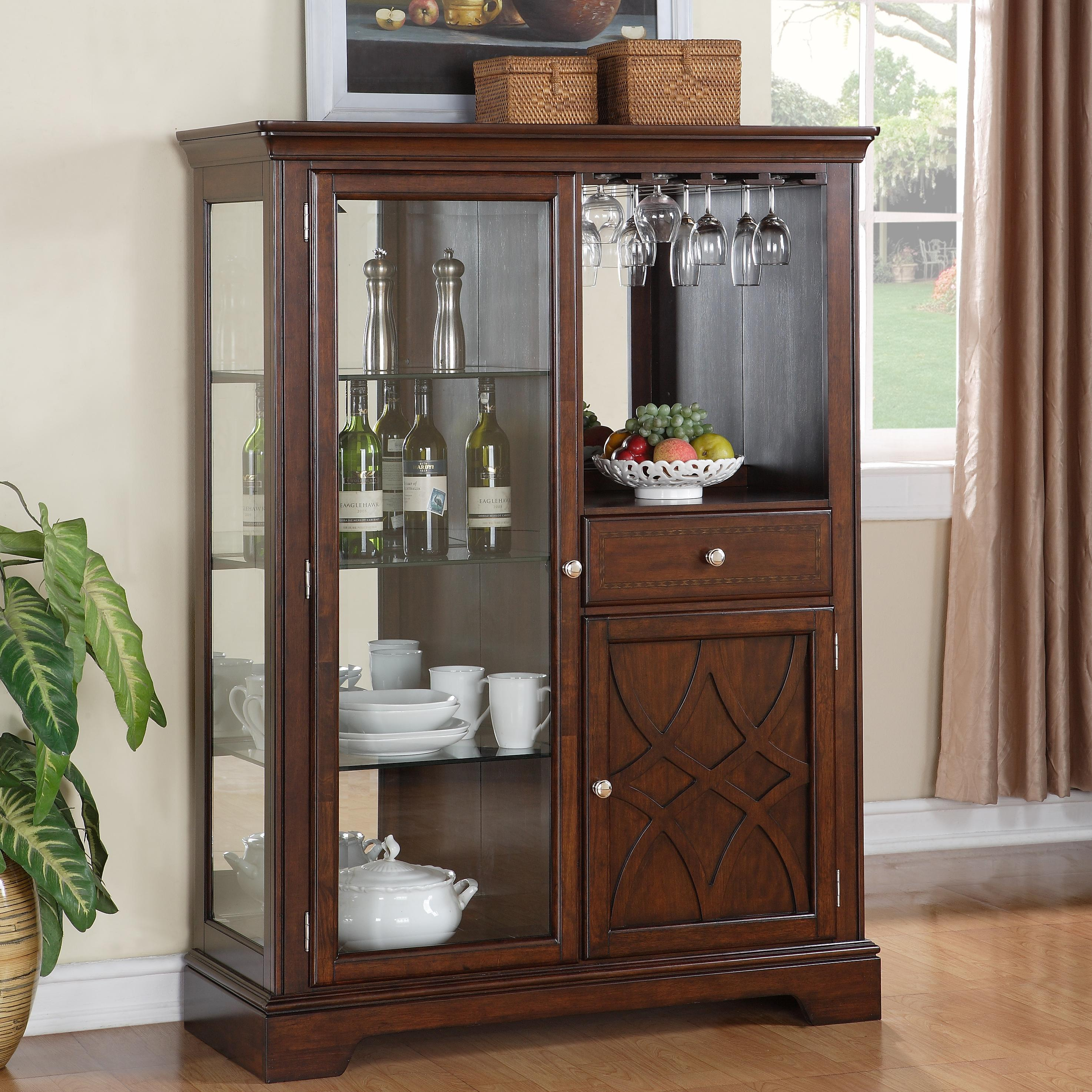 Standard Furniture Woodmont 2 Door Display Curio Cabinet With 1 with regard to dimensions 2947 X 2947