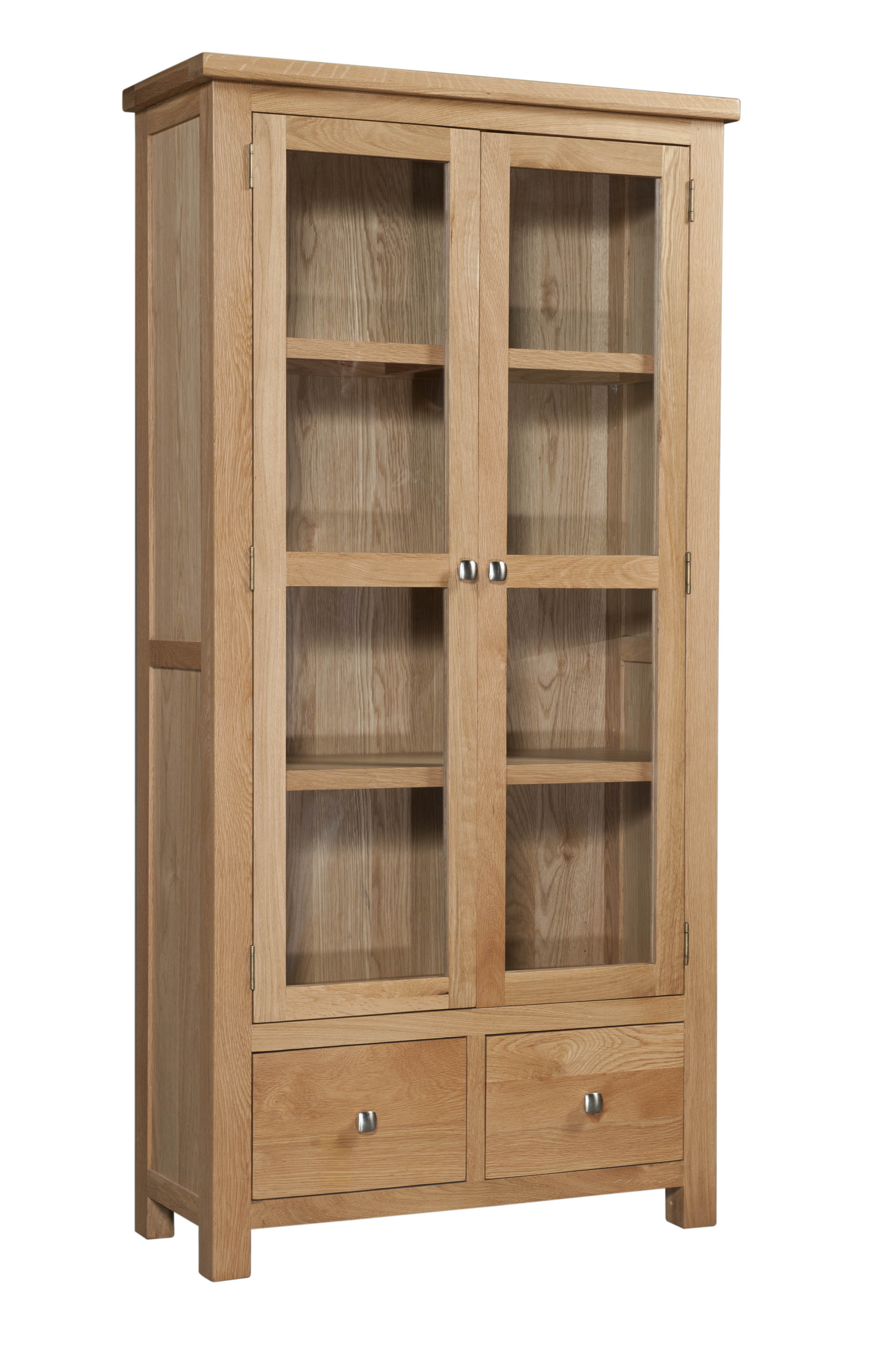 Storagedisplay Cabinets Dorset Light Oak Display Cabinet With within proportions 2488 X 3880