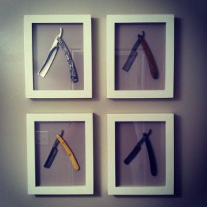 Straight Razor Bathroom Art Vintage Barbershop Bathroom for dimensions 1440 X 1440