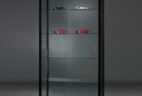 Tall Black Display Cabinet With Frameless Sliding Glass Doors Of within sizing 1140 X 1140