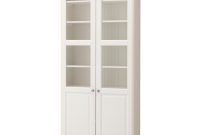 Tall White Wooden Cabinet With Double Glass Doors And Racks Of pertaining to dimensions 2000 X 2000