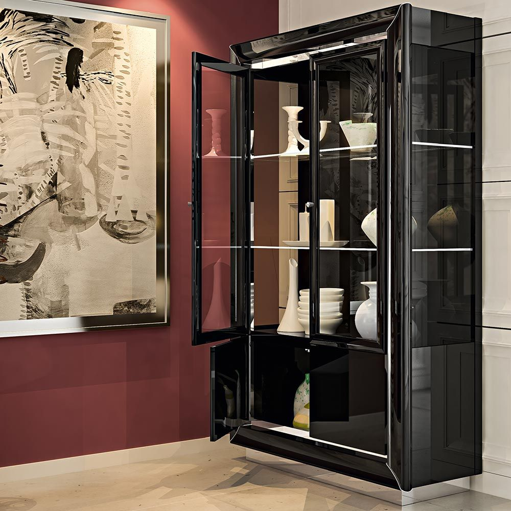 Unbelievable Black Display Cabinet With Glass Image For Door Trend throughout dimensions 1000 X 1000