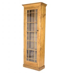 Vintage Narrow Pine Display Cabinet 19th Century Irish 415 355 1690 for measurements 1600 X 1600