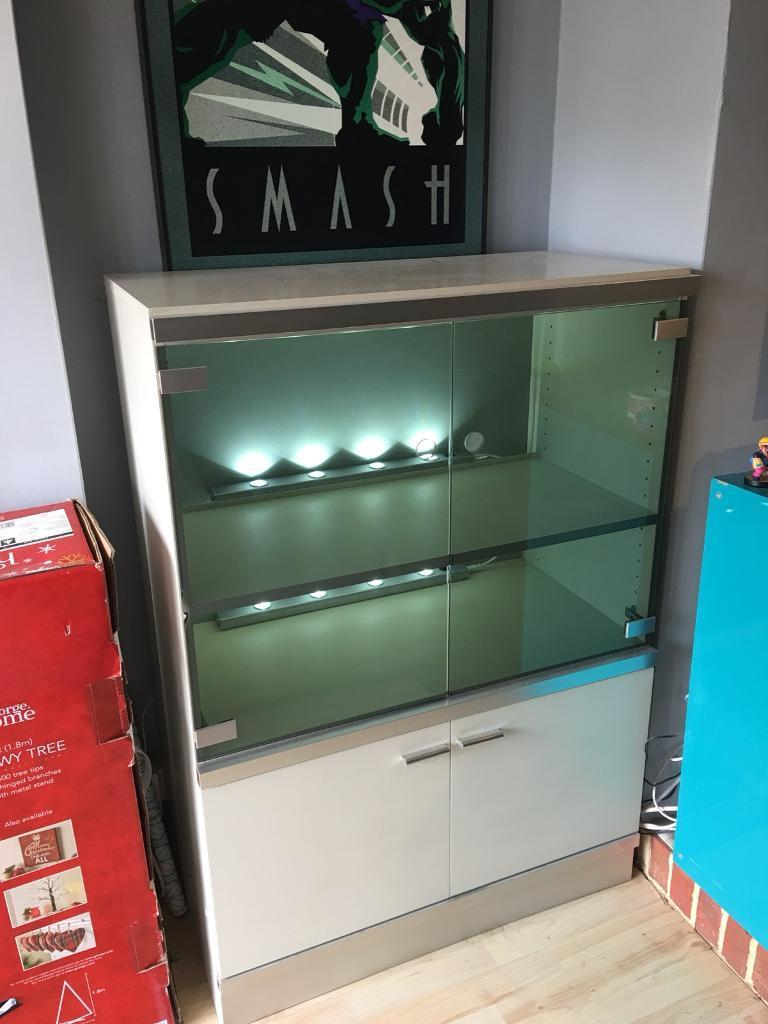 White Light Up Display Cabinet Case In Martham Norfolk Gumtree with regard to proportions 768 X 1024