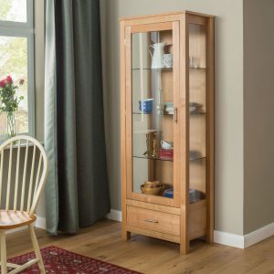 Wooden Display Cabinet Glass Shelves Door Panels Hallway Furniture intended for sizing 1000 X 1000