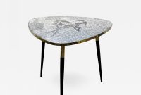 1953 Italian Vintage Black White Gray Horse Mosaic Brass Dining for size 1400 X 1400