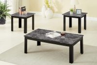 3 Piece Black Faux Marble Coffee And End Table Set inside size 1934 X 1536