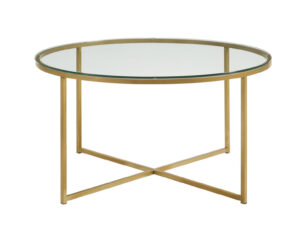 36 Inch Coffee Table W X Base Glassgold Walker Edison regarding dimensions 1553 X 1200