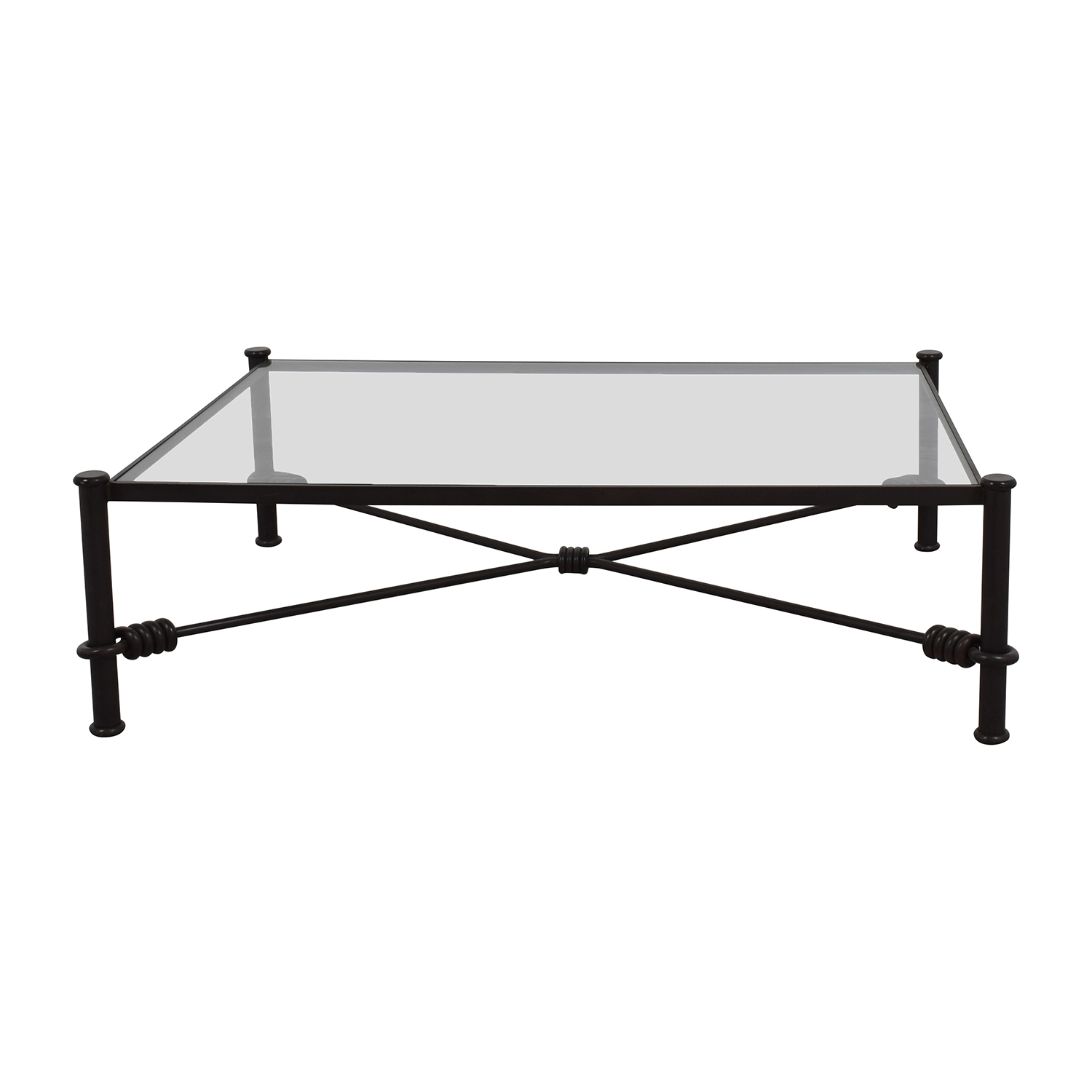 88 Off Black Wrought Iron Glass Coffee Table Tables intended for proportions 1500 X 1500