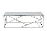 Aero Chrome Glass Coffee Table Modern Furniture Brickell Collection in size 1000 X 1000