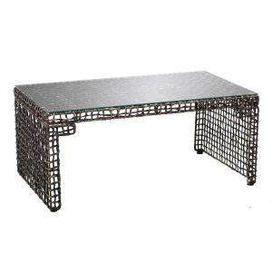 Akersville Woven Coffee Table intended for measurements 2500 X 2500