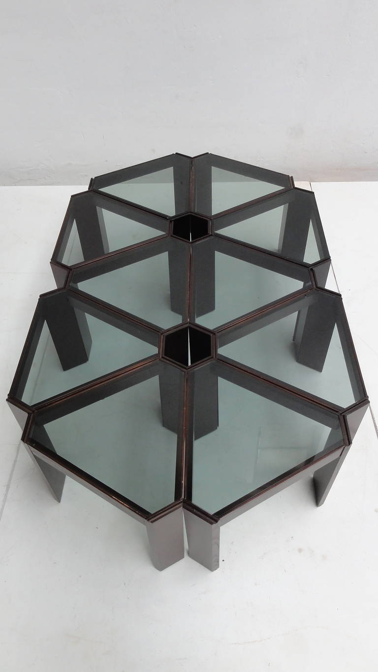 Amazing 1970s Geometric Modular Coffee Table Or Display Ten Pieces within proportions 768 X 1365