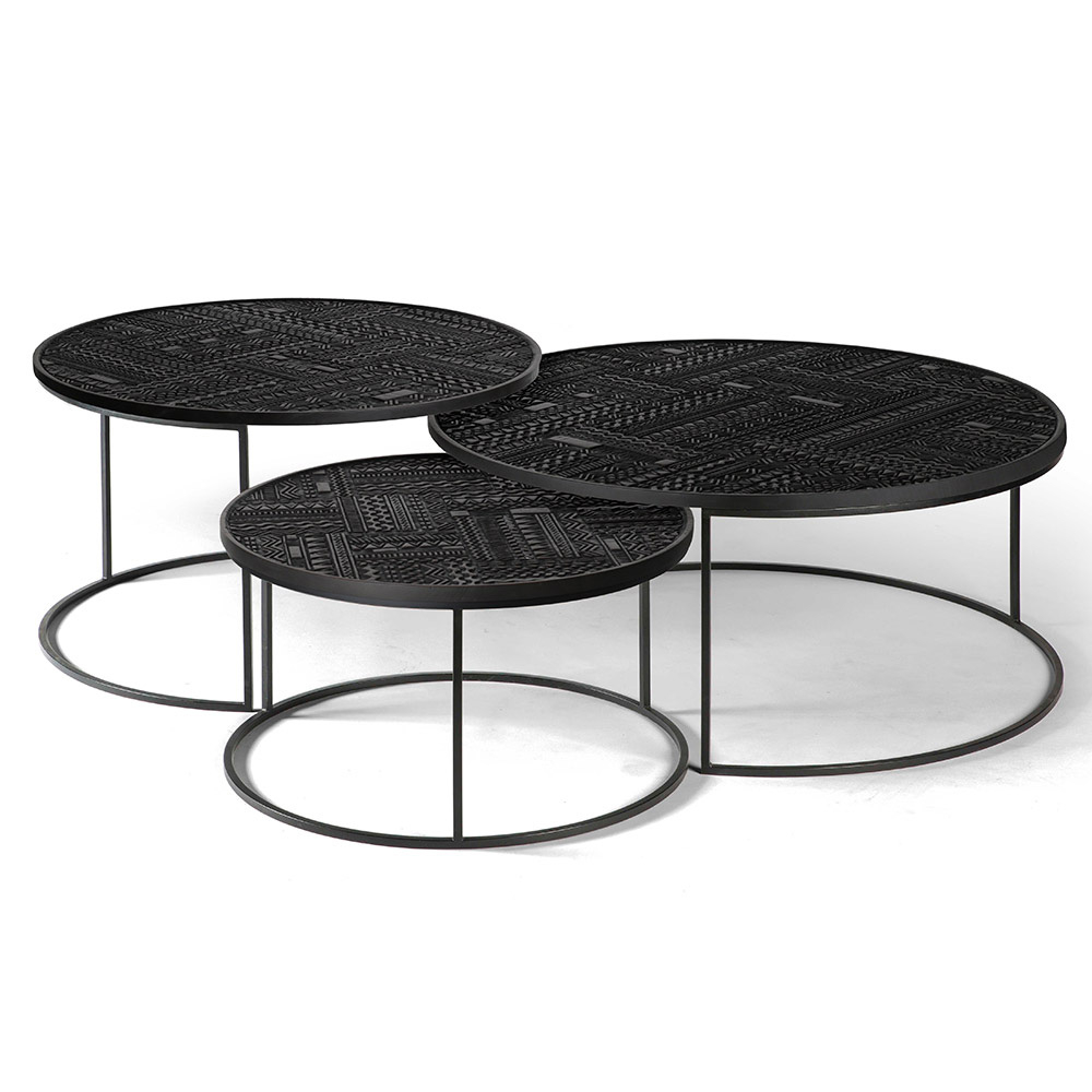 Ancestors Tabwa Round Nesting Coffee Table Set Of 3 Rouse Home for dimensions 1000 X 1000