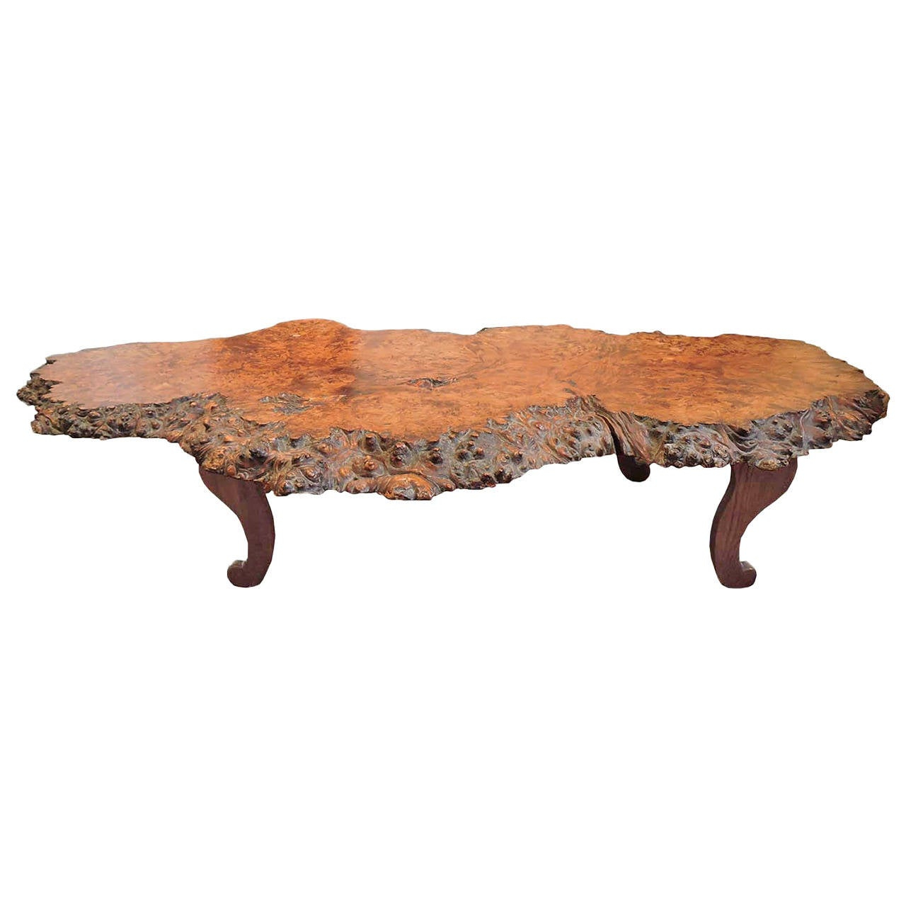 Antique Solid Burl Redwood Coffee Table At 1stdibs in sizing 1280 X 1280