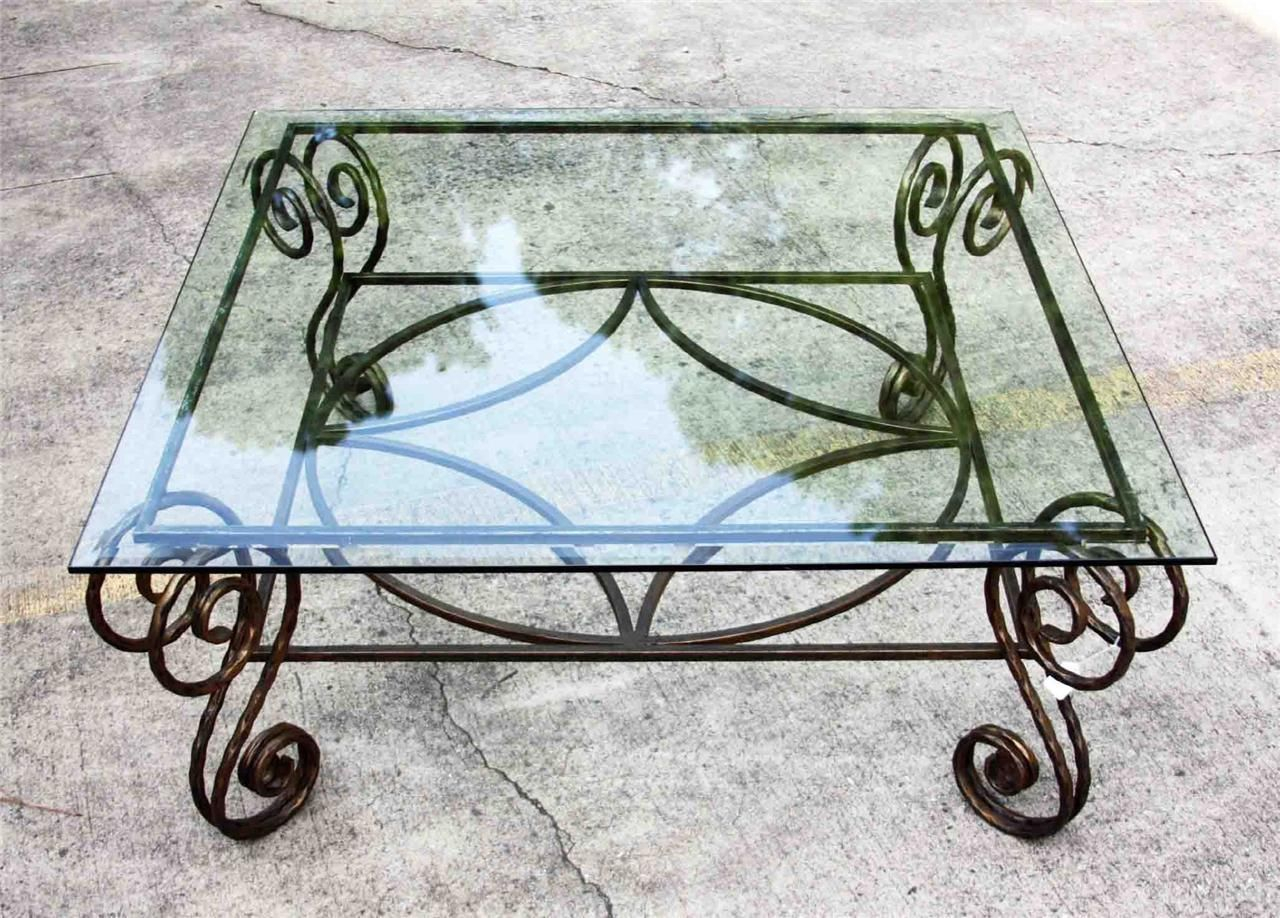 Wrought Iron Coffee Tables With Glass Top • Display Cabinet