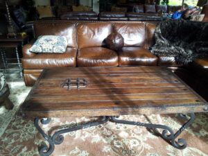 Arizona Leather Spanish Style Coffee Table Leather Furniture in measurements 3264 X 2448