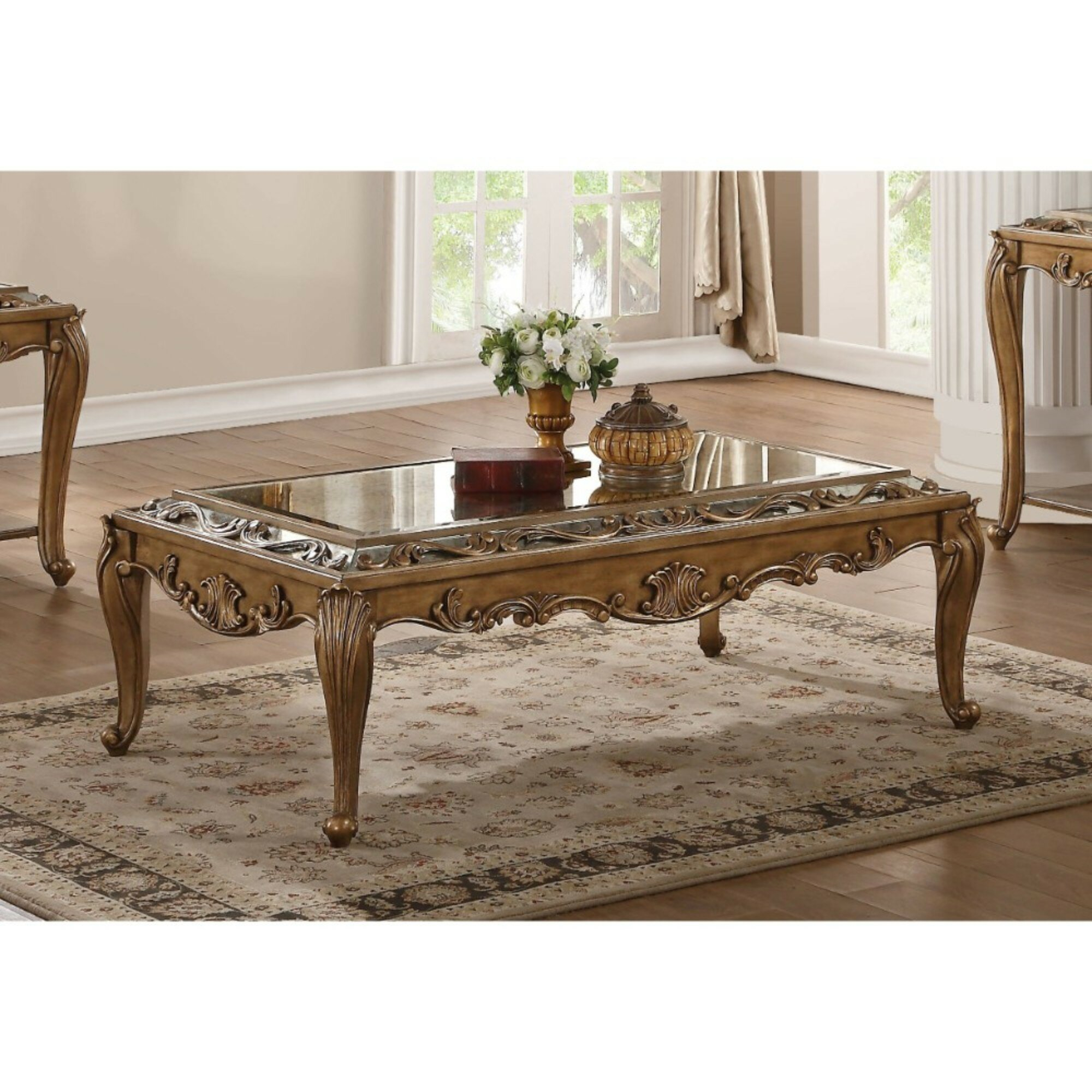 Astoria Grand Annis Traditional Rectangular Wooden Coffee Table with measurements 2000 X 2000