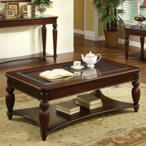 Astoria Grand Stella Traditional Glass Insert Coffee Table Wayfair throughout proportions 2000 X 2000