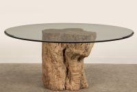 Awesome Teak Tree Trunk Table With Circled Glass Top As Inspiring with sizing 1600 X 1200