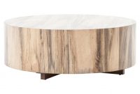 Barthes Rustic Lodge Round Natural Wood Block Coffee Table Kathy for size 999 X 999