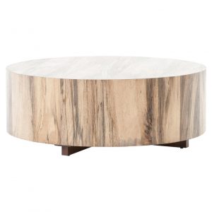 Barthes Rustic Lodge Round Natural Wood Block Coffee Table Kathy with regard to size 999 X 999