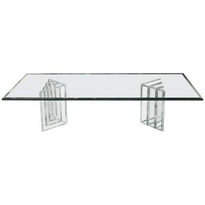 Beautiful Lucite Italian Coffee Table Base With Thick Glass Top For pertaining to size 3000 X 3000