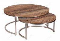 Besp Oak Railway Leather Furniture Nest Of 2 Round Coffee Tables Fduk with measurements 1650 X 1380