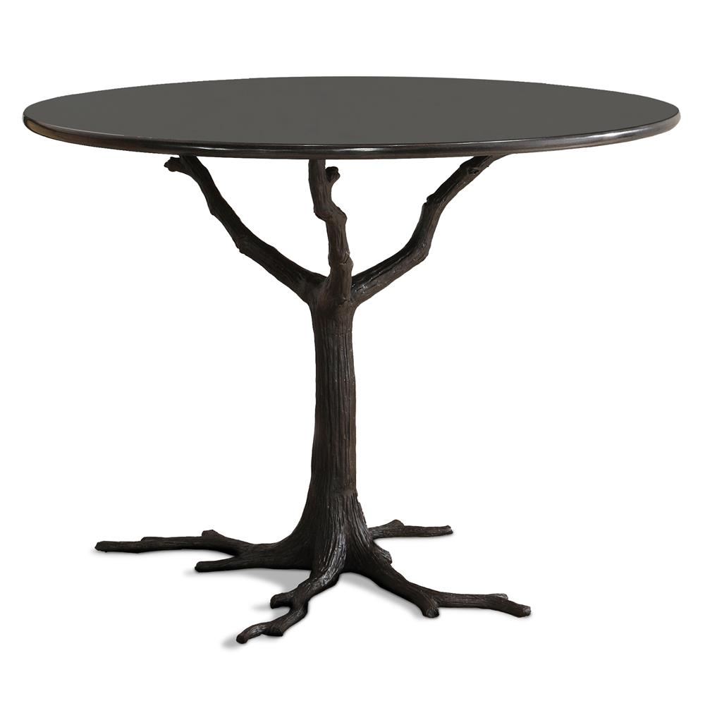 Bijou Global Bazaar Black Tree Branch Iron Marble Petite Dining Table with regard to sizing 1000 X 1021