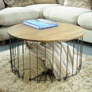 Birdcage Round Storage Coffee Table The Orchard Furniture for measurements 1023 X 1024