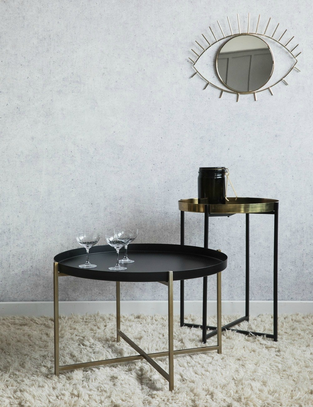 Black And Brass Side Tables At Rose Grey pertaining to measurements 1000 X 1300