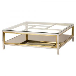 Boyd Windmill Regency Glass Silver Gold Coffee Table Kathy Kuo Home for dimensions 1000 X 1000