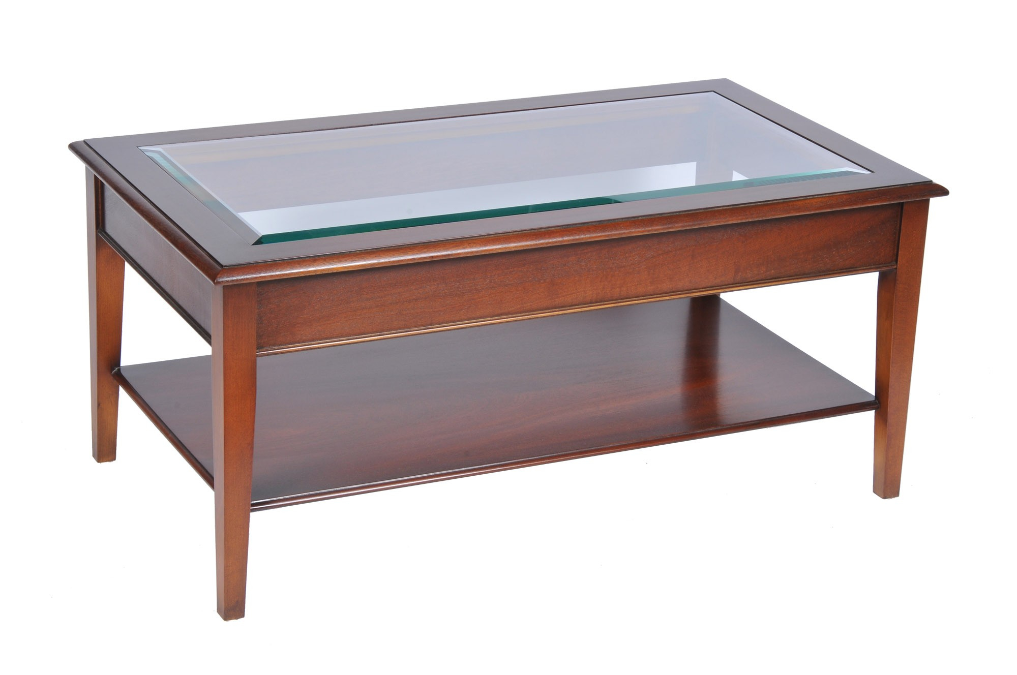 Bradley Mahogany 875 Glass Top Coffee Table Tr Hayes Furniture inside measurements 2000 X 1328