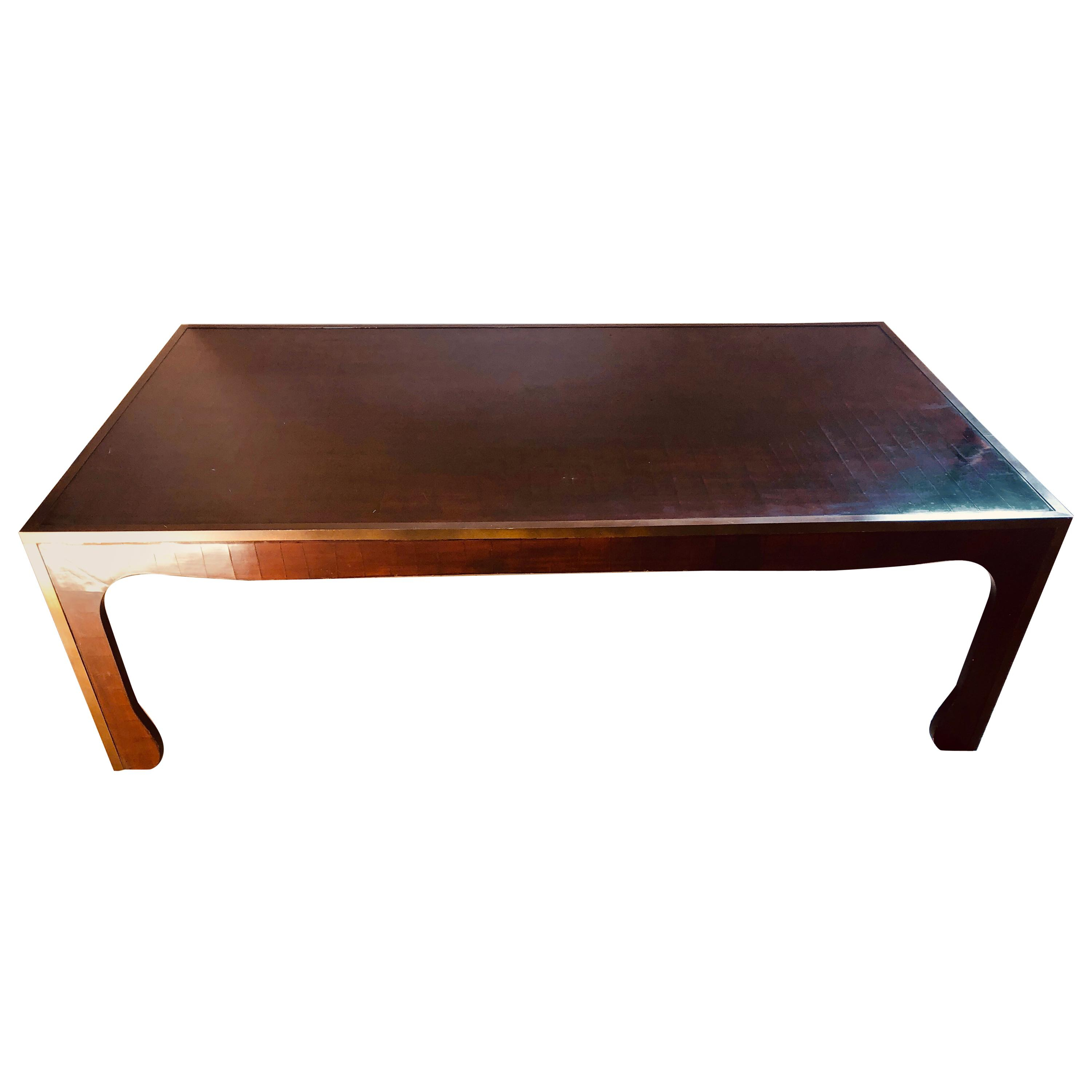 Branded Gracie Coffee Table Gilt Metal Banded Ming Style At 1stdibs intended for size 3000 X 3000