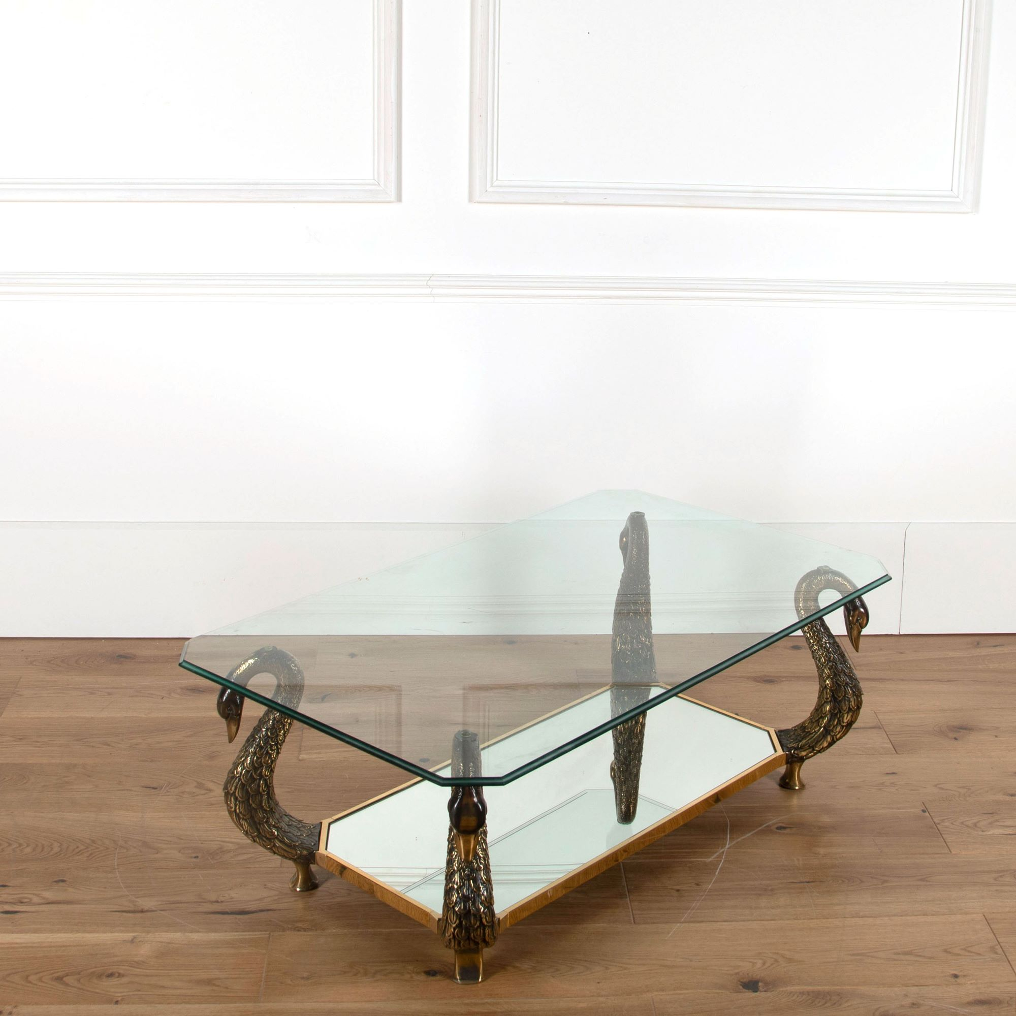 Brass And Glass Swan Coffee Table pertaining to sizing 2000 X 2000