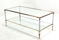 Brass Chrome And Glass Top Mid Century Modern Rectangular Coffee for proportions 1135 X 786