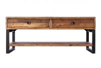 Brooklyn Industrial Coffee Table With Drawers Reclaimed Solid Wood within size 1152 X 768