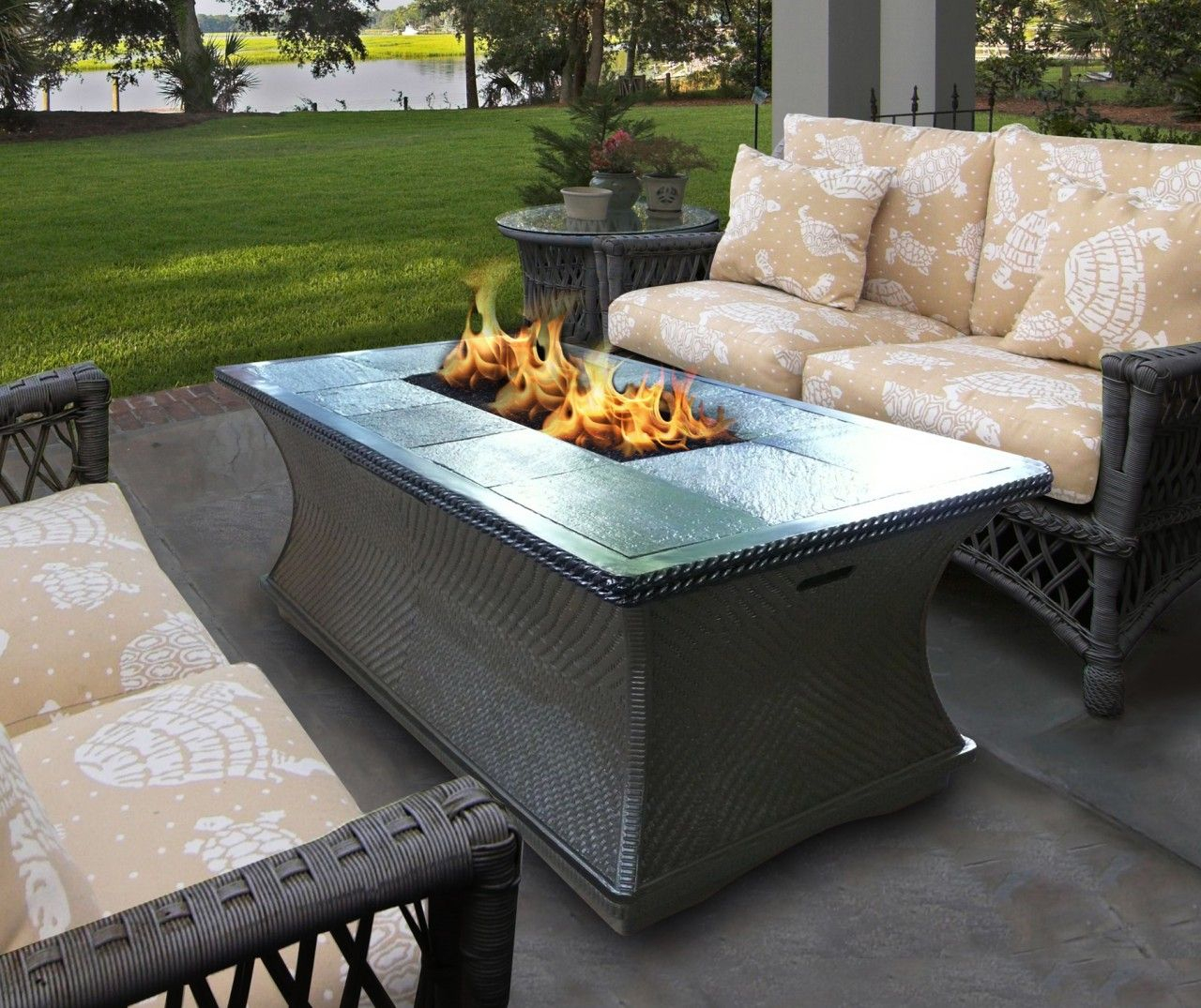 California Outdoor Concepts Monterey Firepit Coffee Table Outdoor intended for proportions 1280 X 1075