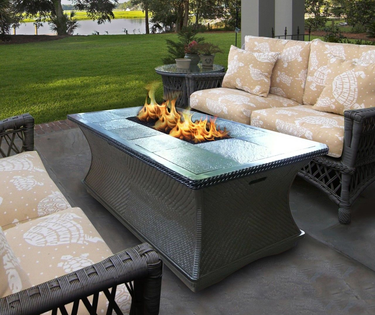 California Outdoor Concepts Monterey Firepit Coffee Table Outdoor with regard to measurements 1280 X 1075