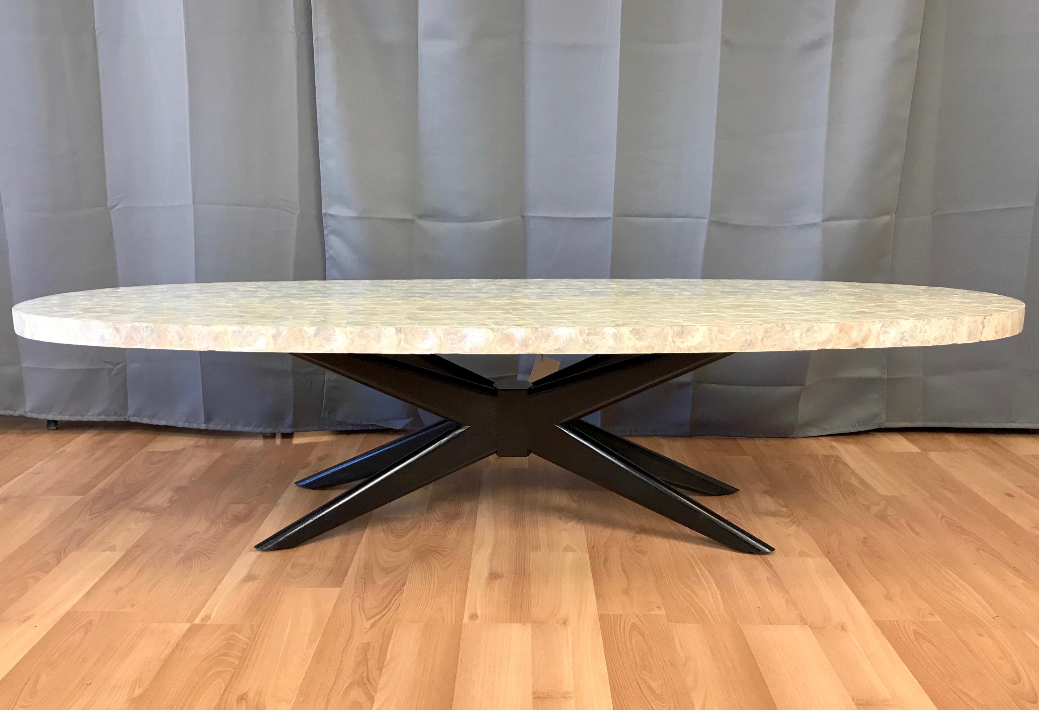 Capiz Shell Surfboard Coffee Table Past Perfect in sizing 3514 X 2404