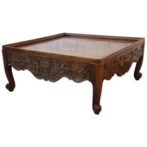 Carved French Country Square Coffee Table Baker Furniture For inside dimensions 3000 X 3000