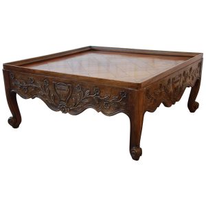 Carved French Country Square Coffee Table Baker Furniture in proportions 3000 X 3000