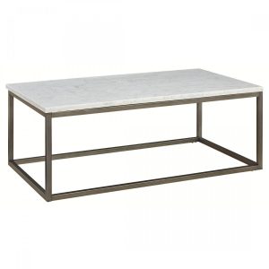 Casana Alana Rectangle Coffee Table With White Marble Top in sizing 1200 X 1200